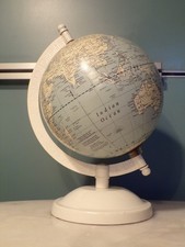 GLOBE TERRESTRE Métal style vintage-h=20 cm