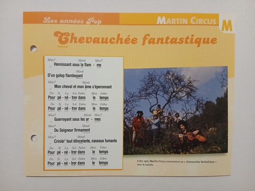 Carte fiche martin circus - martin,