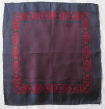 Joli foulard tour de cou en soie vintage scarf - 44 cm x 45 cm