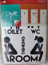 Autocollant  sticker Toilette WC Room adhésif vinyl Décoration