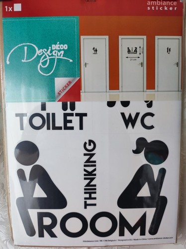 Autocollant sticker toilette - autocollant,