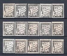 FRANCE TAXE YVERT 10 / 24  POSTAGE DUE SCOTT J11-25 " DUVAL BLACK" MNH VF  P498E