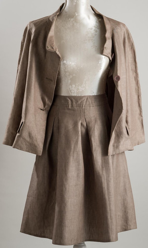 Ensemble lin tailleur jupe - en,