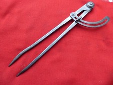 ANCIEN GRAND COMPAS A SECTEUR 33 cm FER FORGE