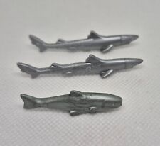 3 GRANDS POISSONS GRIS PLAYMOBIL