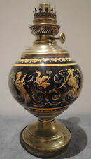 Lampe à pétrole en faïence