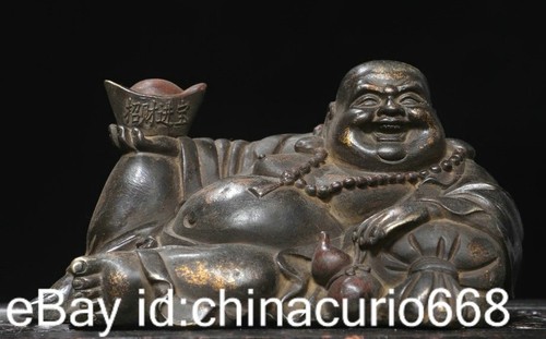 Old chinese bronze gilt - 9.2",