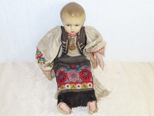 D'Occasion Poupée Celluloïd Tête Avec Corps en Tissu Costume ohne Hersteller