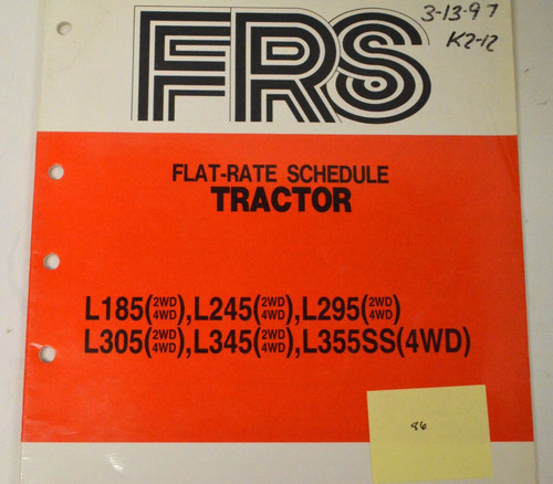 Kubota flat rate schedule - flat-rate,