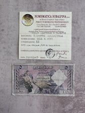 Billet Banque Centrale D’Algérie 5 Dinars 1 1 1964 Certifié BB Subalpina