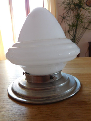 Art deco globe opaline à - art,