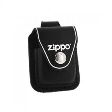 etui à passant cuir noir pour briquet zippo
