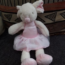 Doudou souris Blanc Tutu Robe Rose PRIMARK  35 Cm Tbe