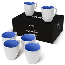 - 6 x 350 ml Tasse à café en grès/Ensemble de tasses Le Papillon Collection B...