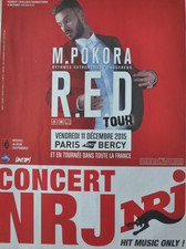 M Pokora , page publicitaire pour concert RED tour Paris Bercy 2015