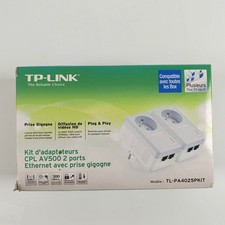Lot 2 Prises CPL TP-Link AV500 TL-PA4025P Kit / 500 Mbps / 2 Ports Gigogne