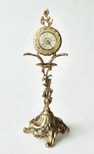 PENDULE BLESSING WEST GERMANY - Style Baroque Doré - Vintage Années 60-70