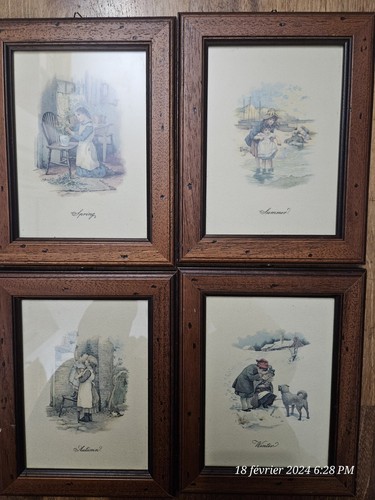 Lithographie saisons tableau - lithographie,