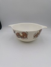 Ancien Bol Mélaminé vintage Coraline  Petit Chien Et Papillon Made In France 