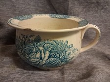 Jardinière  France Vintage D'HF Res  LONGWAY façon Pot De Chambre Motif Floral