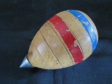 Jouet ! Toupie ancienne ! Bois ! 1 ! J1 