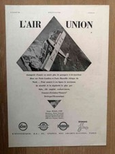 Publicité de 1930 - L'Air Union avions - essence Stanavo + Dax + montre LIP 1941