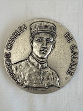 Médaille, Capitaine Charles de Gaulle, R.CORBIN, "Au fil de l'Epée", Wissant1927