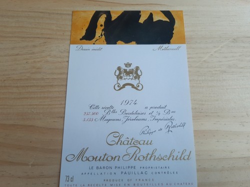 étiquette vin chateau mouton - chateau,