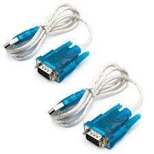 2pcs CH340 USB vers RS232 USB vers série USB vers 9P DB9 Câble de port COM C