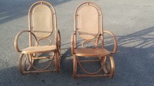 TRES BELLE PAIRE DE ROCKING CHAIR PREMIERE MOITIE XXè DANS LE GOUT DE THONET