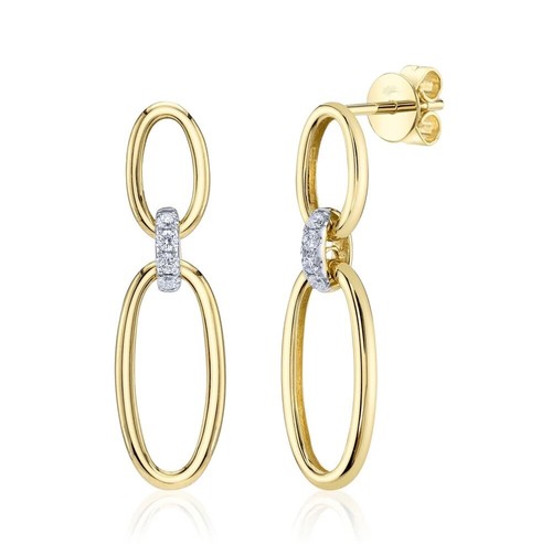 14k jaune ovale oreilles - 14k, or