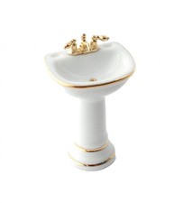 Doll House Blanc Et Or Évier