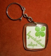 Porte-clés Key ring SLIPS LIGNE DE CHANCE Trèfle 4 feuilles recto = verso