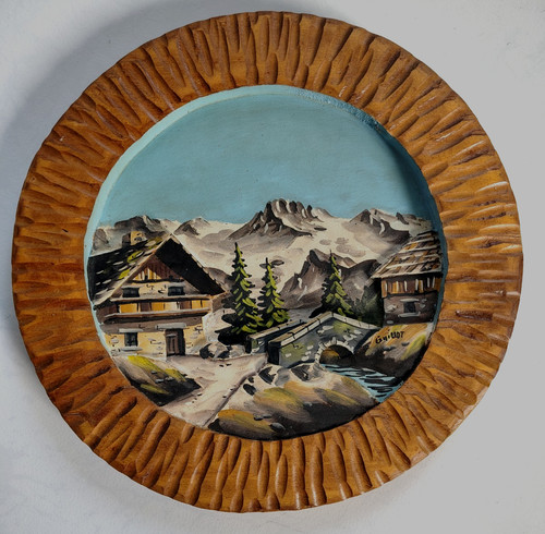 Tableau bois sculpté - tableau, en