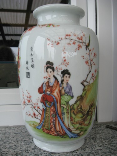Vase porcelaine décor - porcelaine,