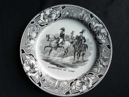 Assiette faïence creil - faïence,