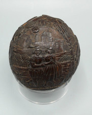 Noix de Coco Sculptée, Personnages, Mariage, Bagnard, Gourde, XIXe