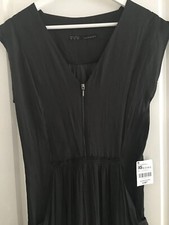 CHIC Combinaison Gris anthracite effet satiné coupe large ZARA T S