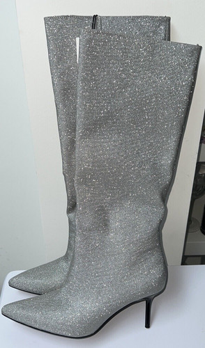 Bottes talons argentées - bottes, À