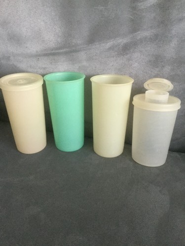 Tupperware vintage pastel cups - tupperware,