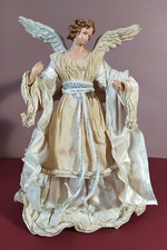 ANGELOT, Tête et mains porcelaine, corps tissus rigide, style baroque
