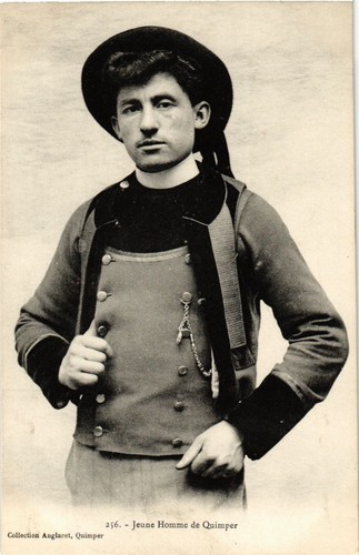 Cpa jeune homme quimper - jeune, de