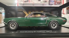 Ford Mustang Gt Fastback Bullit 1968 Vert Foncé 1-18 Modèle En Métal Musculaire