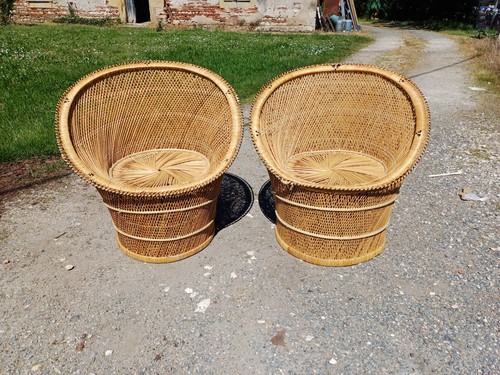 Paire fauteuils vintage - paire, de