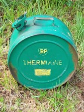 BP Thermixine ancien grand bidon rond vert