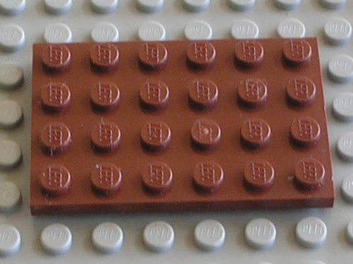 Lego plaque redbrown - plaque,