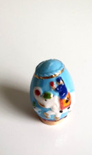 Fève Oeuf  Emaux de Longwy décor Eléphant 2009 Bel état