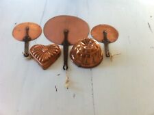 Lot d'utensils de cuisine anciens en cuivre