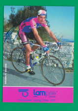 CYCLISME carte cycliste BRAMATI DAVIDE équipe LAMPRE 1992 signée