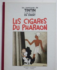 Fac similé  n& blanc  1984 de l'album Tintin les cigares du pharaon de 1934 TTBE